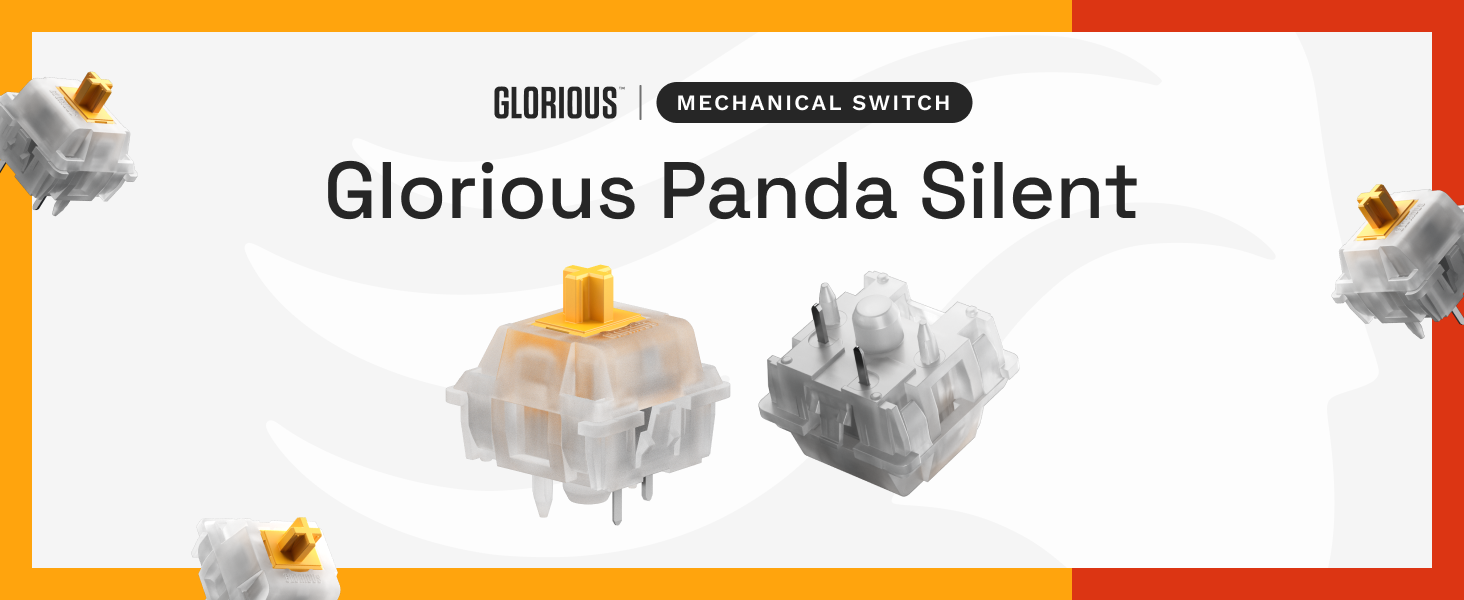 A large marketing image providing additional information about the product Glorious Panda Switch Set - Silent - Additional alt info not provided